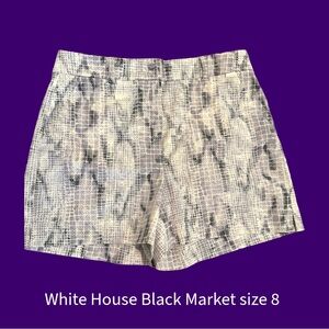 White House Black Market Lilac  checked shorts size 8 . Like new